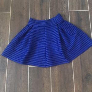Express laser cut high waisted royal blue skirt!